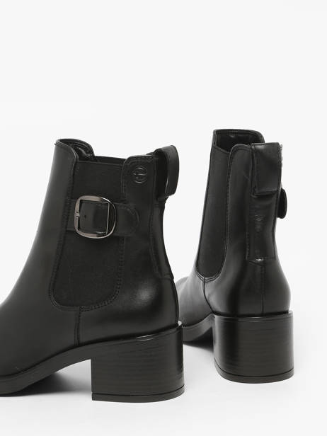 Enkellaarsjes Met Hak Uit Leder Tamaris Zwart women 45 ander zicht 2